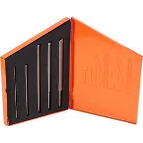 KnKut 5 Piece Carbide Tipped Hard Steel LEFT HAND Drill Bit Set