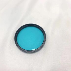 Custom Size with Photo Frame Camera Filter Light Blue Color Glass QB39 BG39(58mm)