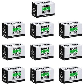 HP5 Ilford Plus Black and White Film, ISO 400, 35mm, 36 Exposures - 10 Pack