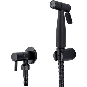 BlackSprayer Stainless Steel Handheld Shower Toilet Sprayer Single Cold Wall MountedSprayer with 1.15M Hose