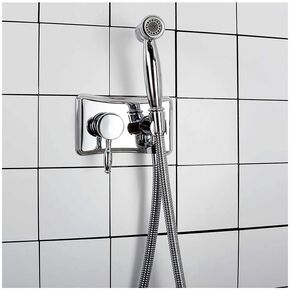2 Function Handheld Sprayer Single HandleSpray Hot and Cold Water Wall Mounted Toilet Sprayer for Pet Shower, Watering Flower,Black(Black)