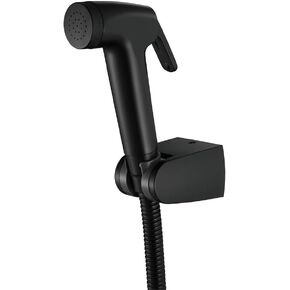 PortableFaucet Traditional Toilet SprayerSingle Cold Water Bathroom Cloth Diaper Washer, HandheldSprayer Self-Cleaning for Bathroom Toilet,Black(Black)