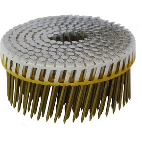 Anchor 214x092BPHDR 2-1/4-Inch by 0.092 Plastic Coil 15 Degree Ring Shank Hot dipped galvenized siding nails 4,800/Box