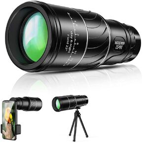 Portable Monocular 16X52 High Power Monocular Telescope Dual Focus Scope, Waterproof Compact Monocular for Bird Watching Camping Outdoor Sporting for Adult Bird Watching Outdoor Huntin