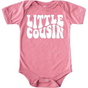 Olive Loves Apple Little Cousin Groovy Retro Bodysuits for Baby and Toddler Boy and Girls Fun Family Outfits