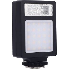 ciciglow Led Video Light Camera Flash Video Light with 2500K-6500K Range, CRI≥96, 1200mAh Battery, Single Hot Shoe Interface, Built in 12 White LED Beads and 13 Yellow LED Beads