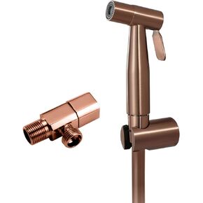 Sprayer Cylindrical Hand Shower Tap Single Cold Water Toilet Sprayer with PVC Hose and Bracket Holder, for Personal Hygiene or Pet Bath,Rose Gold(Rose Gold)