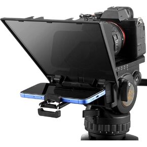 8'' Portable Teleprompter Remote Compatible with Webcam Smartphone Live Streaming