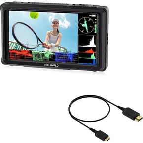 FEELWORLD FW568 PRO Camera Monitor with Mini HDMI to HDMI Cable