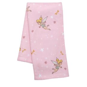 Bedtime Originals Tinker Bell Baby Blanket - Pink, White, Disney, Garden, Floral