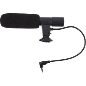 1Pc DSLR Camera Microphone Compact Interview Mic for Video Recording High Sensitivity Jack Accessory for Smartphones Digital Cameras Easy to Use