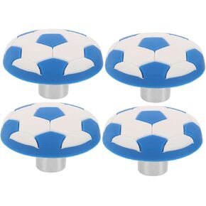 Homoyoyo 4pcs كرتون كرة القدم مقابض خزانة مرنة المقابض لصبي الفتاة الأثاث يسحب التصميم الحديث لمرضي الخزانة