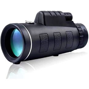 Telescope 40X60 Monocular Telescope NightHD High Power Mobile Telescope Fully Versatile Coated Optical Glass Lens + Phon