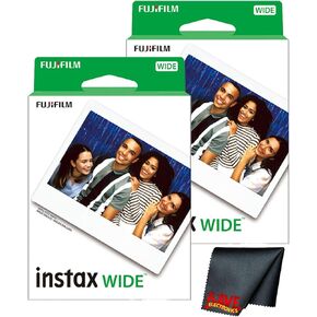 Fujifilm instax Wide Instant Film (40 Photo Exposures) Bundle with Diginerds Microfiber Cleaning Cloth
