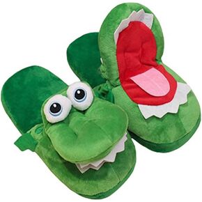 2025 Walking Crocodile Slippers - Plush Cartoon Animal House Slippers, Warm & Comfortable Indoor Slip-On Shoes, Cute Home Bedroom Shoes for Women & Men, Ideal Gift