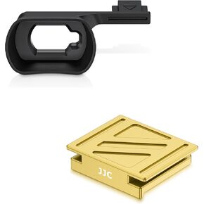Q3 43 Shoe Cover + Extended Eyecup: Upgraded Q3 43 Metal Hot Shoe Cover Protector Cap with Full-Coverage Design with Extended Q3 43 Eyecup Eyepiece Soft Silicon Camera Eye Cup Viewfinder Eyeshade