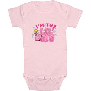 Infant's Nintendo I'm the Lil' Sis Peach Bodysuit