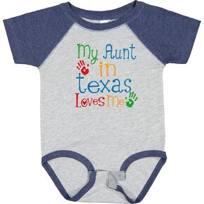 inktastic My Aunt in Texas Loves Me Baby Bodysuit