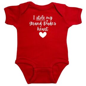 Grand-Dude's Little Dude Infant Bodysuit, Grandson or Granddaughter Newborn Gift, Baby Shower or Pregnancy Reveal Present, Valentine's or Father's Day Gift (Grand-Dude's Little Dude Bodysuit)