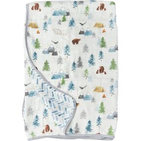 Loulou Lollipop Bamboo و Cotton Masslin Cleant بطانية - Safari Jungle ، 47 '× 47' ، للجنسين ، القراءة ، قيلولة ، وقت/وقت البطن