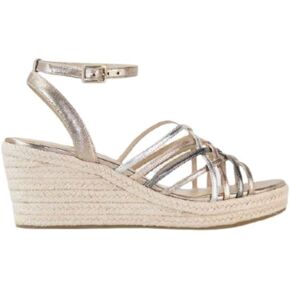Pelle Moda Kole Platinum Gold Combo Combo Leather Sandals