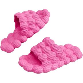 FJPTREN Massage Bubble Slippers for Women Men,Spa Slides Non-Slip Quick Drying Open Toe House Shower Bathroom Slippers