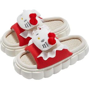 Kawaii Cotton Slippers, Cute Plush, Cartoon Home Slippers, Women's (8-8.5 Women/6.5-7 Men)