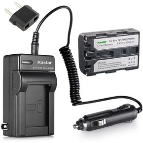 Kastar Battery and Charger Replacement for Sony NP-FM50 NP-FM55H TRV328 TRV740 TRV96K DCR-DVD100 TRV50 TRV530 TRV6 TRV740 TRV828 TRV830 TRV840 TRV940 TRV950 DSR-PDX10 HDR-HC1 SR1 UX1 HVR-A1U