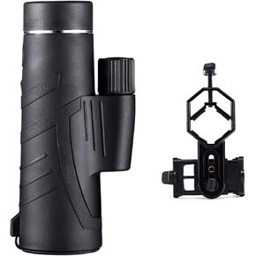 Portable Binoculars High Power 10x42 Monocular Telescope, High HD Monocular Telescope Compact with BAK4 Prism Lens ED Glass Monocular with Smartphone Adapter for Adults Bird Watching,for in