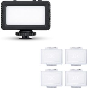 Mini LED Video Light Light Flash Affrachment & Battery Case حامل لكاميرا Sony ZV-1F ZV1F ZV-E10 II ZV10 ZV-1 II ZV1 A6000 Canon PowerShot V1 R50V مع بطارية Sony NP-BX1 NP-FW50