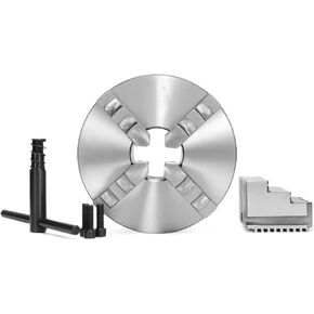 4-Inch 4-Jaw Self-Centering Chuck Set K12/200 Four-jaw Linkage Chuck Four-jaw Chuck Manual Hand-Tight Chuck Lathe Accessories with 1-Inch x 8TPI Thread