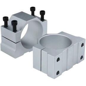 1pc 52mm 55mm 65mm 80mm Aluminum Spindle Clamp Motor Bracket with 4pcs Screw for CNC Engraving Router Machine Motor Mounting Holder(52mm)