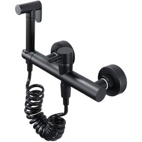BrassSprayer Hot and Cold Water Handheld Bathroom Shower Toilet Sprayer Wall MountedSprayer with Spring Hose, for Washing Car, Showering Pet