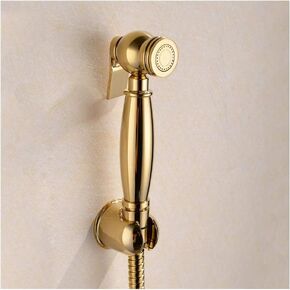 GoldSprayer Solid Brass Handheld Shower Toilet Sprayer Wall MountedSprayer with Hose for Bathroom