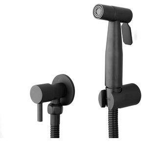 Stainless SteelSprayer Wall Bracket Black Toilet Sprayer with Hose for Floor Cleaning, Pet Bath