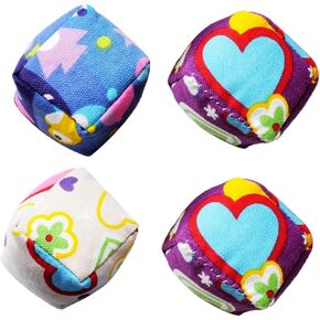 Yardwe 4Pcs Outdoor Sandbags Cloth Throwing for Interactive Games Random Colors for Outdoor Play Parties and Skill Development Activities