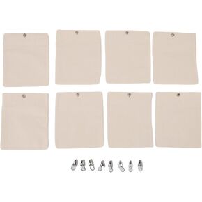 Hztyyier 8 Pcs Outdoor Curtain Weights Canvas Bags, Weighted Sand Bags with Clamps for Tablecloth Picnic Mat, PE Sealed Bag