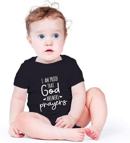 I Am Proof That God Answers Prayers Baby Bodysuit Baby Religious Bodysuit Blessing Babies Clothing in Saudi Arabia
