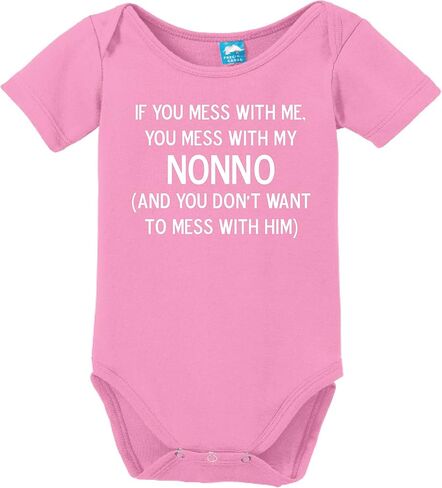 Sod Uniforms Mess with Me Mess with Nonno Printed Infant Bodysuit Baby Romper in Kuwait