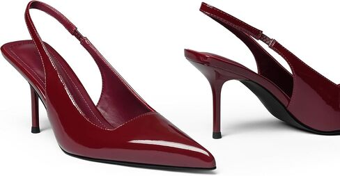 iiimmu Minimalist Heels for Women 3.5 Inch Stiletto Slingback Pumps, Faux Patent in Kuwait