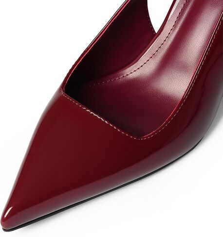 iiimmu Minimalist Heels for Women 3.5 Inch Stiletto Slingback Pumps, Faux Patent in Kuwait