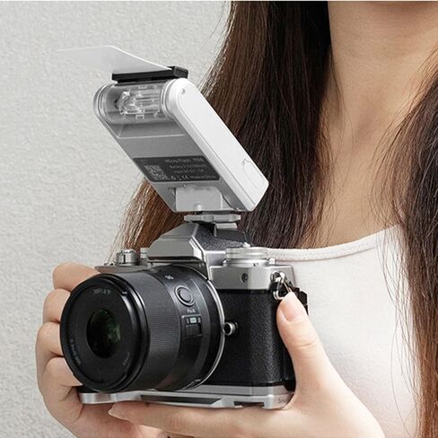 Gugxiom for YONGNUO YN6 Mini Hot Shoe Flash, GN8 Manual Flash with 4 Power Levels, 105° Rotation & 5600K Color Temp, Type C Rechargeable for DSLR Mirrorless Cameras (Silver) in Saudi Arabia