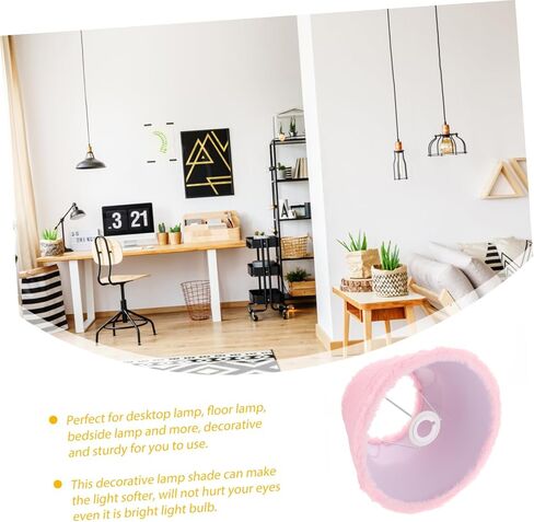 Bedroom Living Room Lampshade Plush Lamp Cover Easy Install Stylish Design in Kuwait