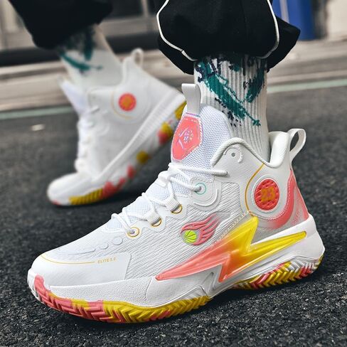 Womens Mens Basketball Shoes Lightweight Fashion Breathable Comfortable Non Slip Sport Indoor Outdoor Sneakers for Unisex in Kuwait