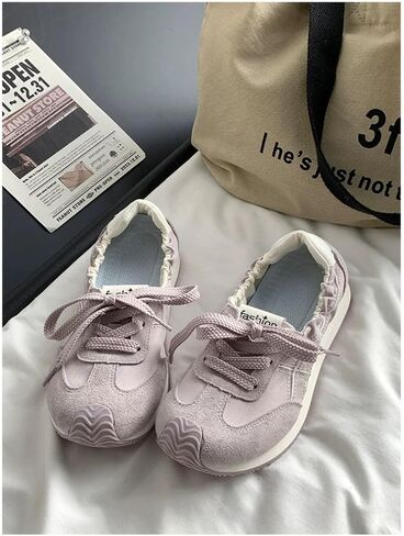 Cute Y2K Fashion Sneakers Womens Breathable Casual Walking Shoes Lightweight Low Top Lace Up Tennis Shoes in Kuwait