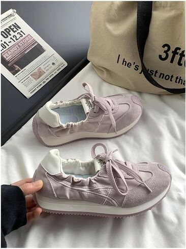 Cute Y2K Fashion Sneakers Womens Breathable Casual Walking Shoes Lightweight Low Top Lace Up Tennis Shoes in Kuwait