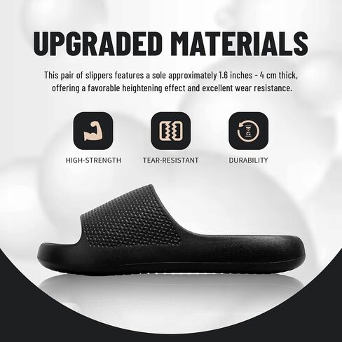 Pillow Slippers for Women and Men Non Slip Quick Drying Shower Cloud Slide Sandals Thick Sole, Non-Slip, Easy to Clean Indoor And Outdoor Slippers with Arch Support in Saudi Arabia