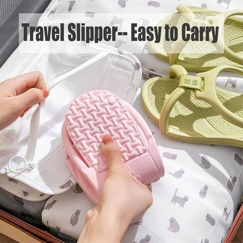 Foldable Sandals Travel Slippers Shower Shoes For Women Men-Non-Slip Quick-Dry, Portable House Shoes in Kuwait