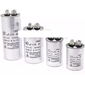 CBB65 AC Electronic Starter Capacitor Air Conditioner Compressor Start Capacitor 450VAC 20uF 25uF 30uF 35uF 40uF 45uF 50uF 60uF 70uF 5%(25UF)