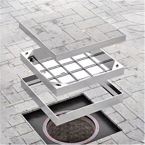 Heavy Duty Stainless Steel Manhole Cover - Recessed Sewage Basin Lid for Outdoor Patio, Garden, Garage, Highway - Suitable for Various Sizes 20-39 Inch